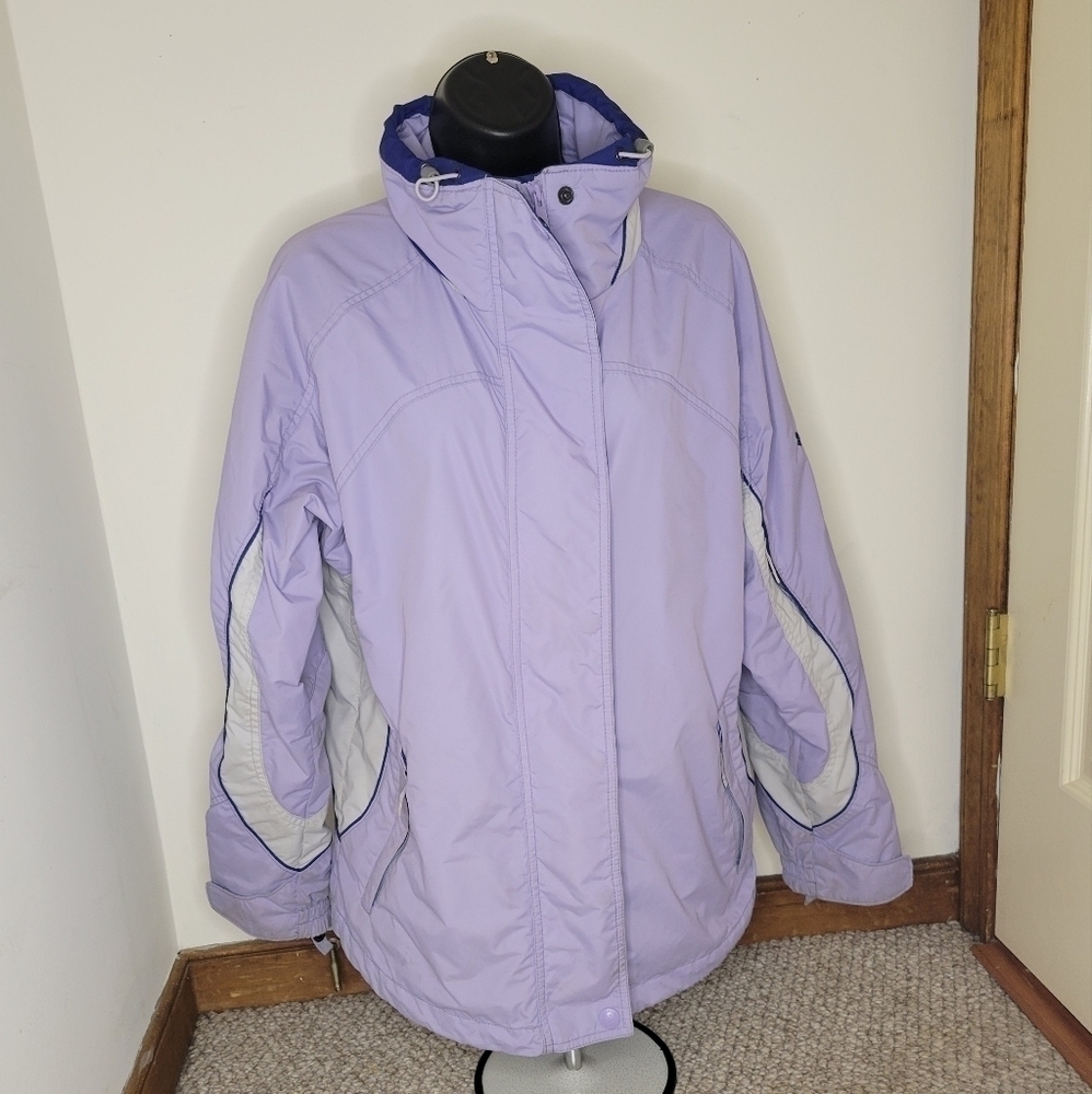 𝅺COLUMBIA Women's 2-in-1 Heavyweight Full Zip Purple Jacket Size (Medium)